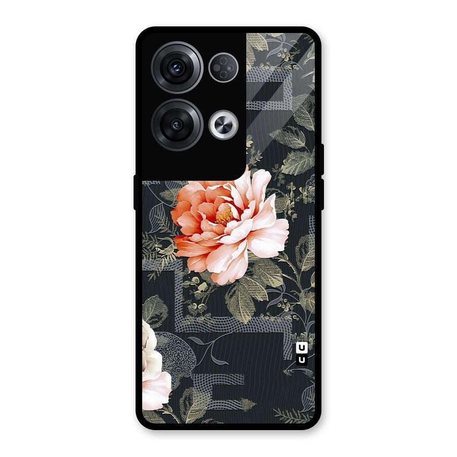 Art And Floral Glass Back Case for Oppo Reno8 Pro 5G