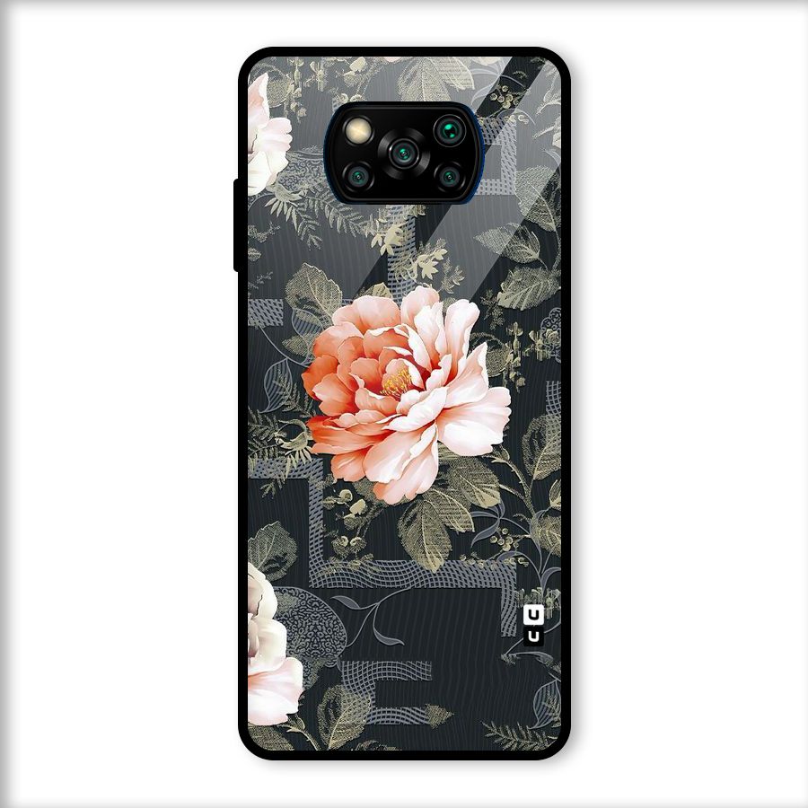 Art And Floral Glass Back Case for Poco X3