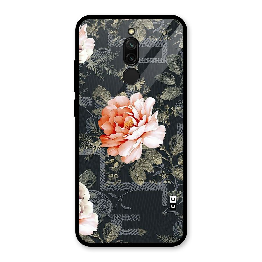 Art And Floral Glass Back Case for Redmi 8