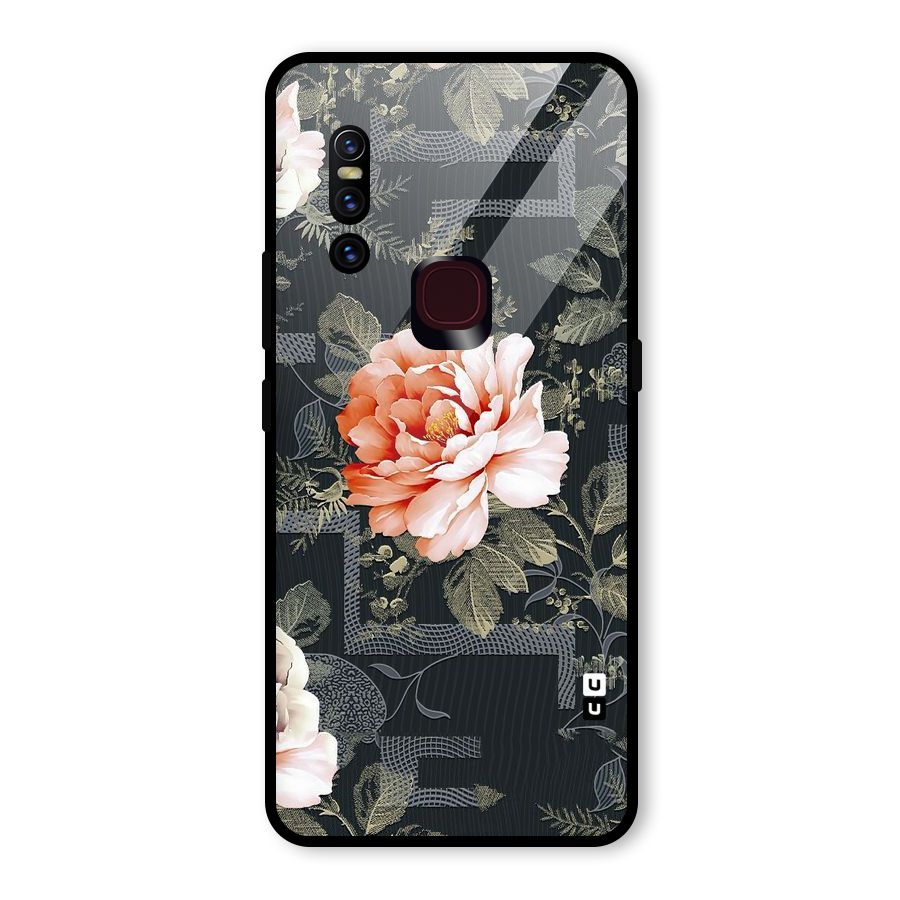 Art And Floral Glass Back Case for Vivo V15