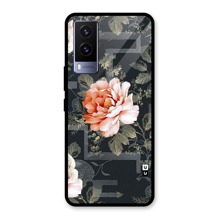 Art And Floral Glass Back Case for Vivo V21e 5G