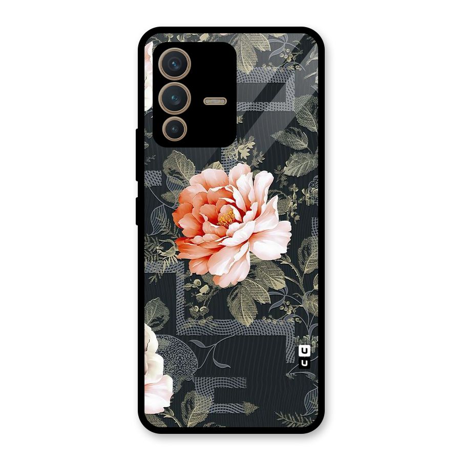 Art And Floral Glass Back Case for Vivo V23 5G