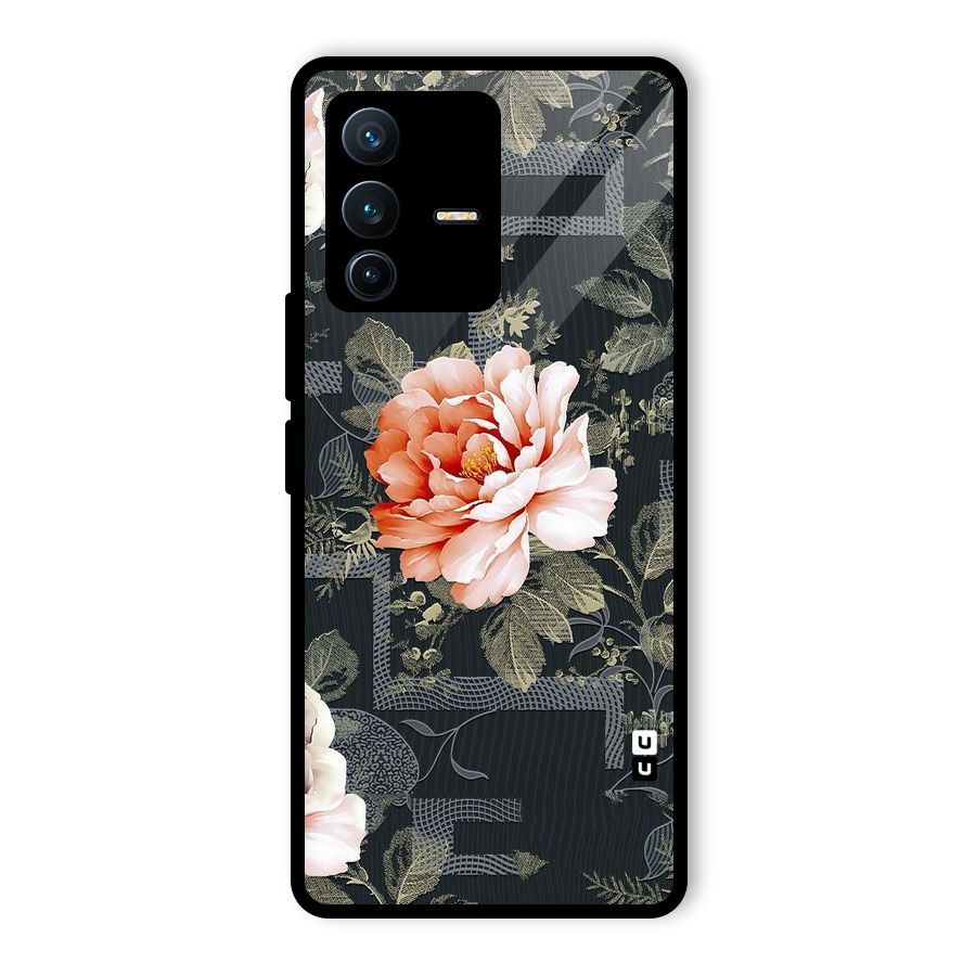 Art And Floral Glass Back Case for Vivo V23 Pro