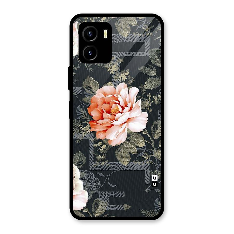 Art And Floral Glass Back Case for Vivo Y15s