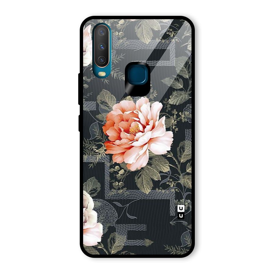 Art And Floral Glass Back Case for Vivo Y17