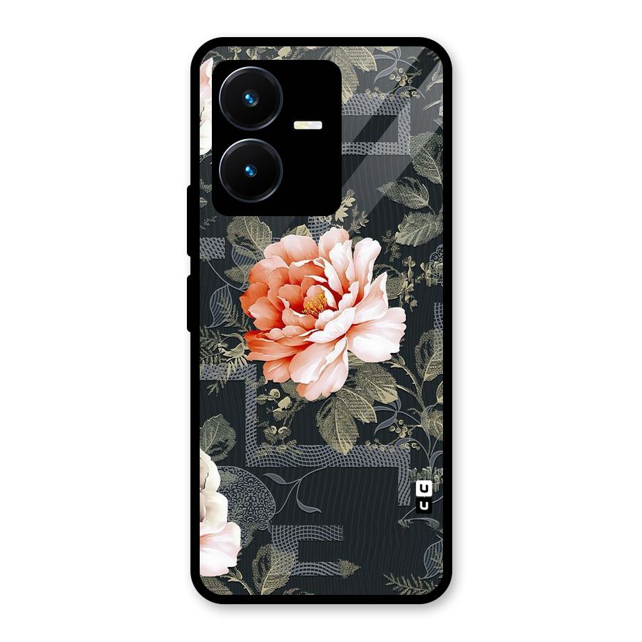 Art And Floral Glass Back Case for Vivo Y22