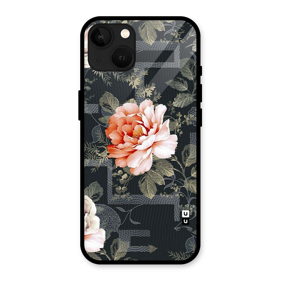 Art And Floral Glass Back Case for iPhone 13