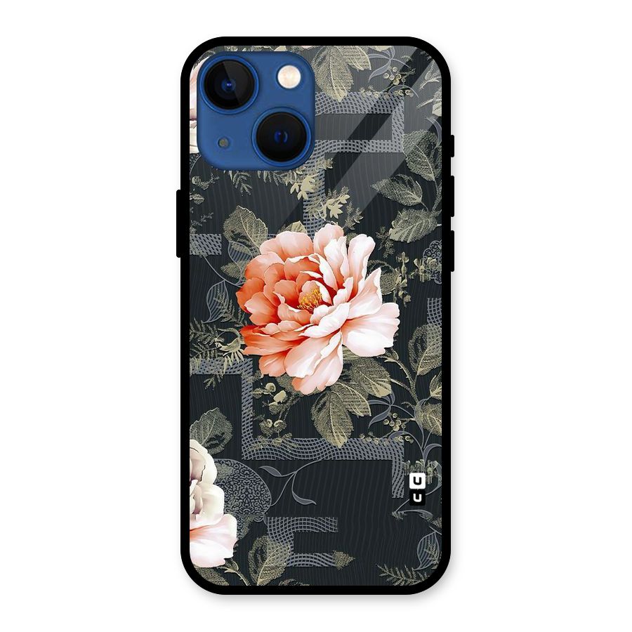 Art And Floral Glass Back Case for iPhone 13 Mini