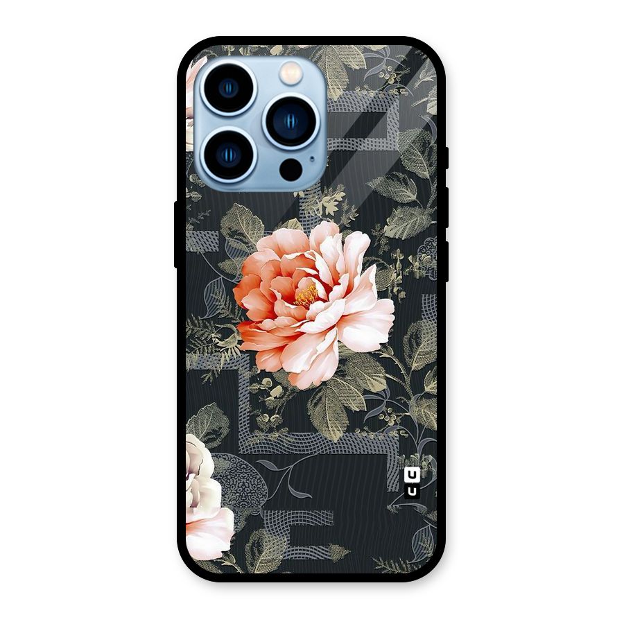 Art And Floral Glass Back Case for iPhone 13 Pro