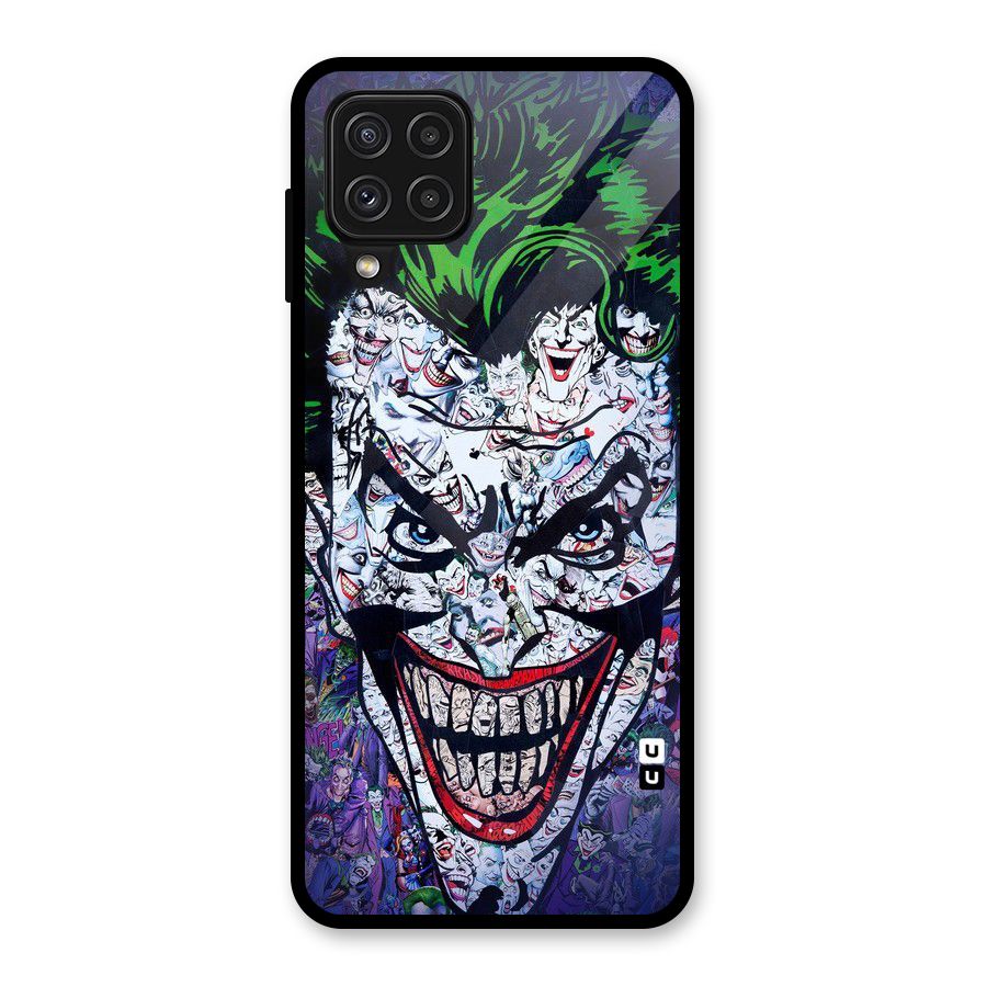 Art Face Glass Back Case for Galaxy A22 4G
