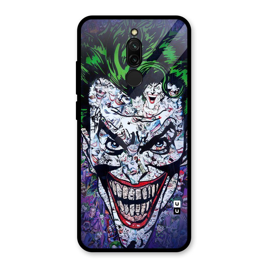 Art Face Glass Back Case for Redmi 8