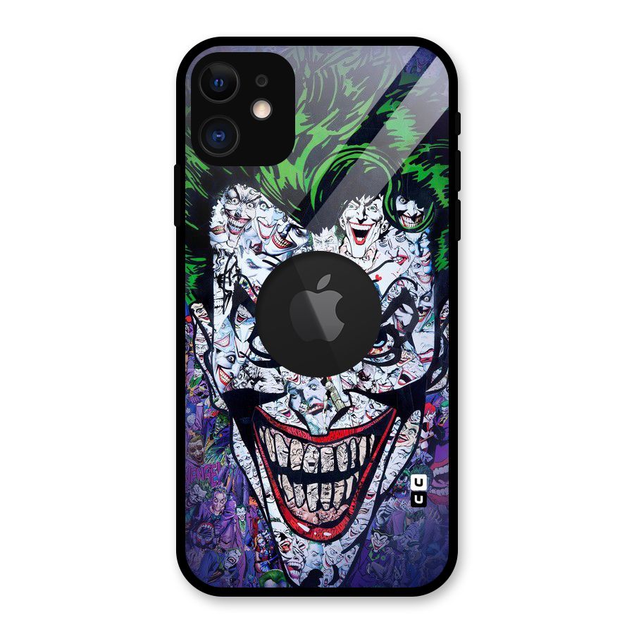 Art Face Glass Back Case for iPhone 11 Logo Cut