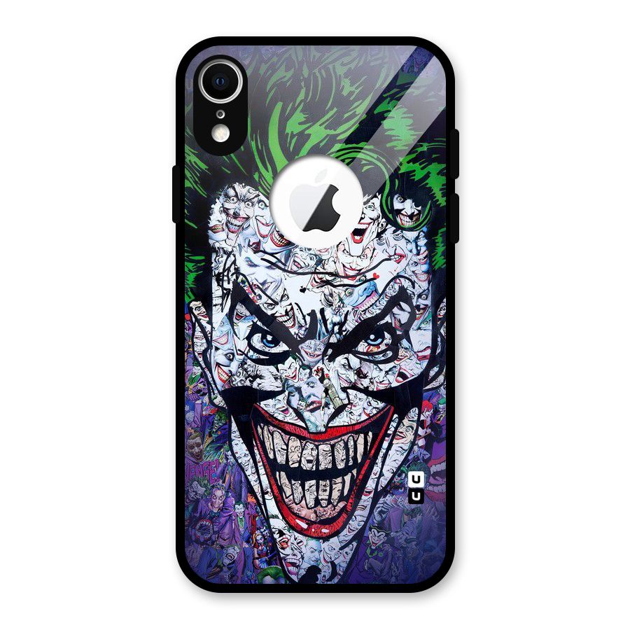 Art Face Glass Back Case for iPhone XR Logo Cut