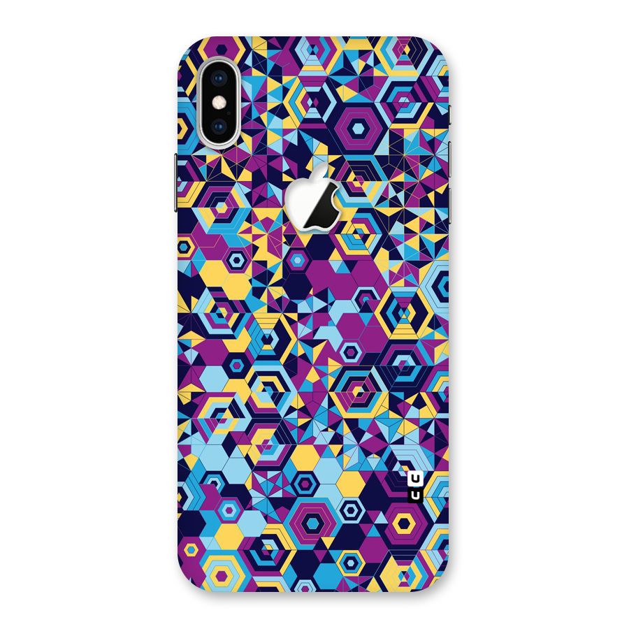 Artistic Abstract Back Case for iPhone XS Max Apple Cut