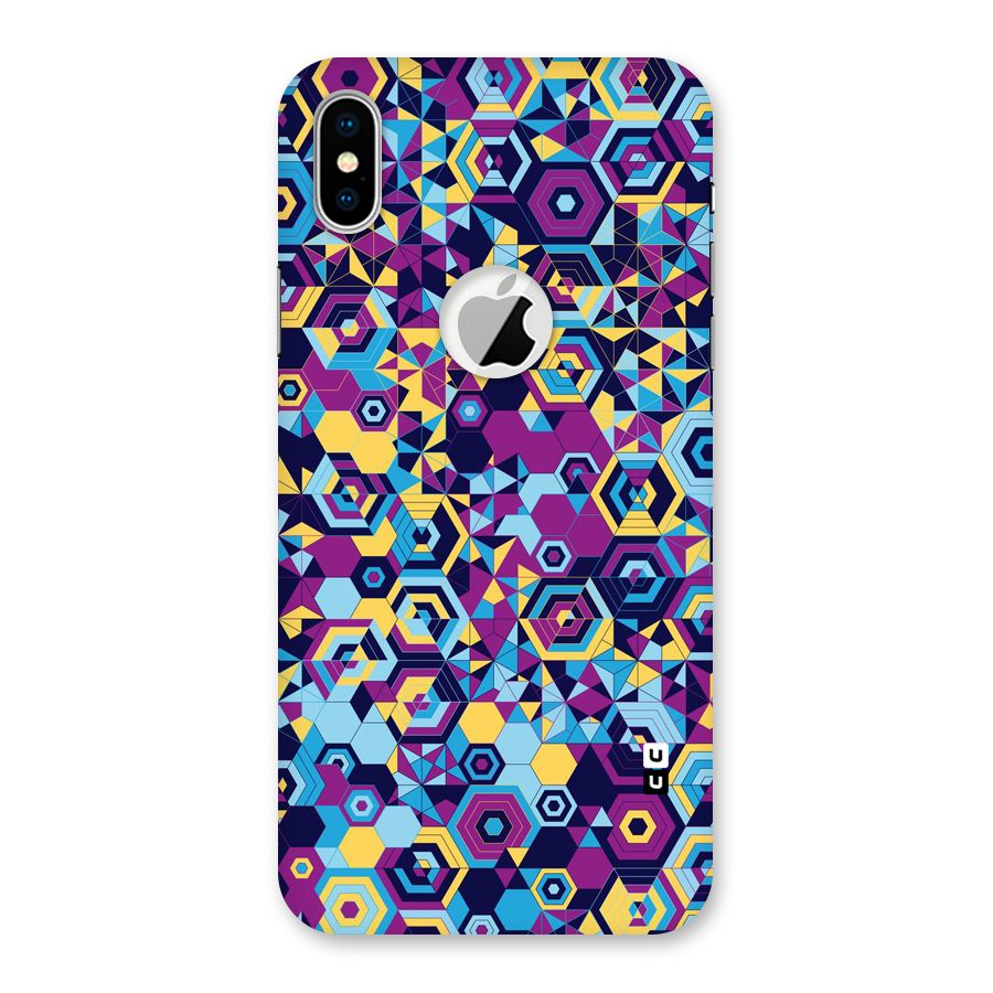 Artistic Abstract Back Case for iPhone X Logo Cut