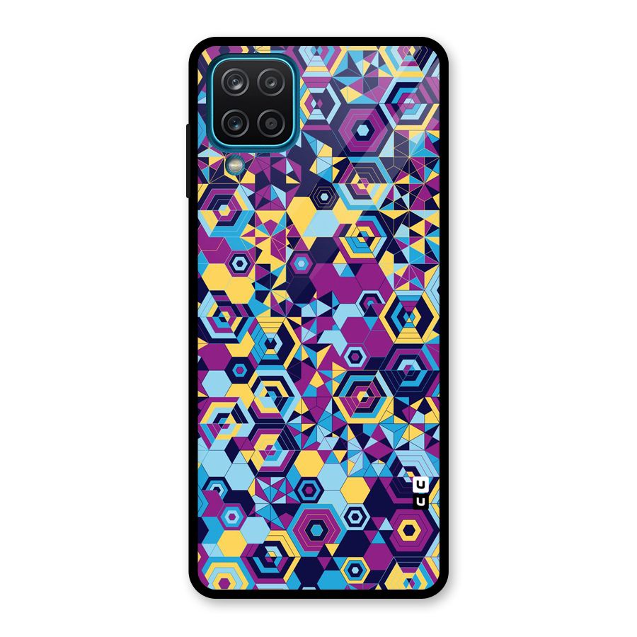 Artistic Abstract Glass Back Case for Galaxy A12