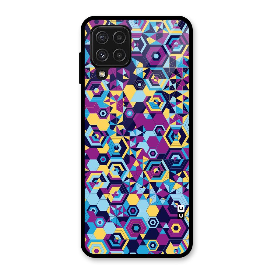 Artistic Abstract Glass Back Case for Galaxy A22 4G