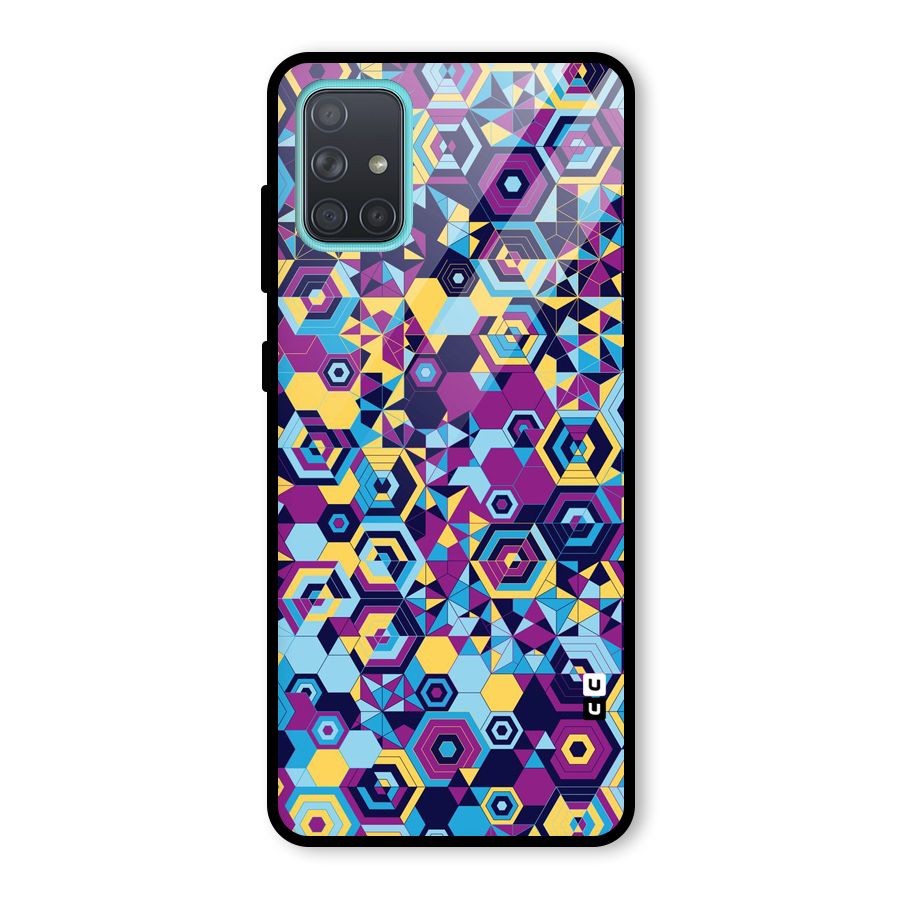 Artistic Abstract Glass Back Case for Galaxy A71