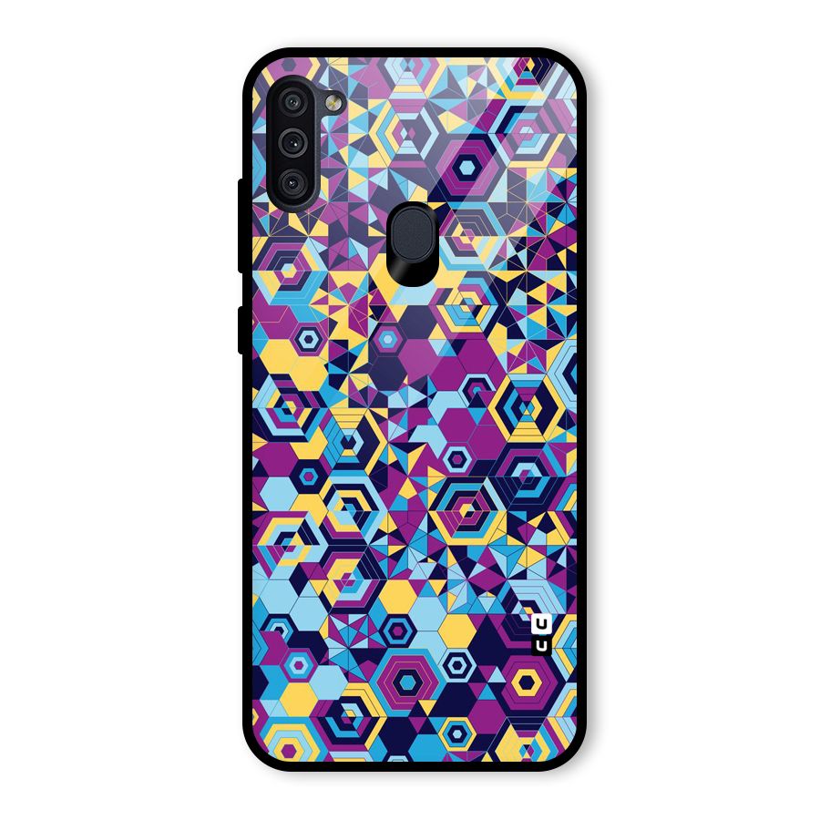 Artistic Abstract Glass Back Case for Galaxy M11