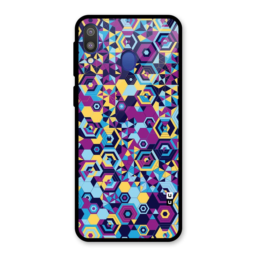 Artistic Abstract Glass Back Case for Galaxy M20