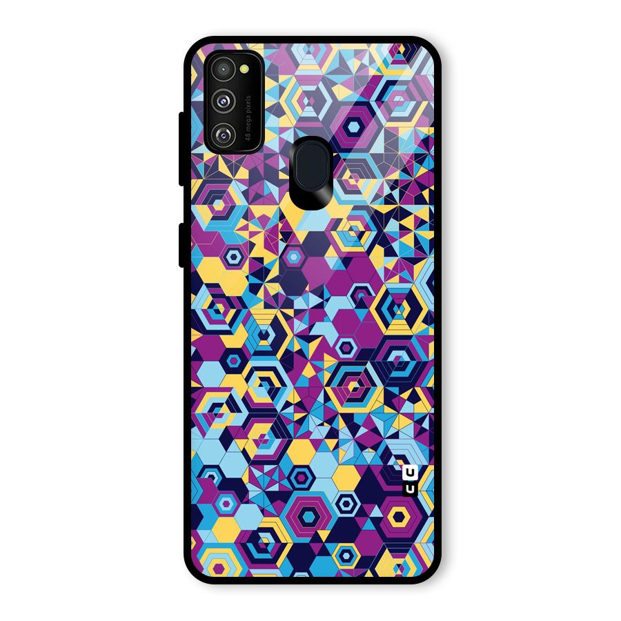 Artistic Abstract Glass Back Case for Galaxy M30s