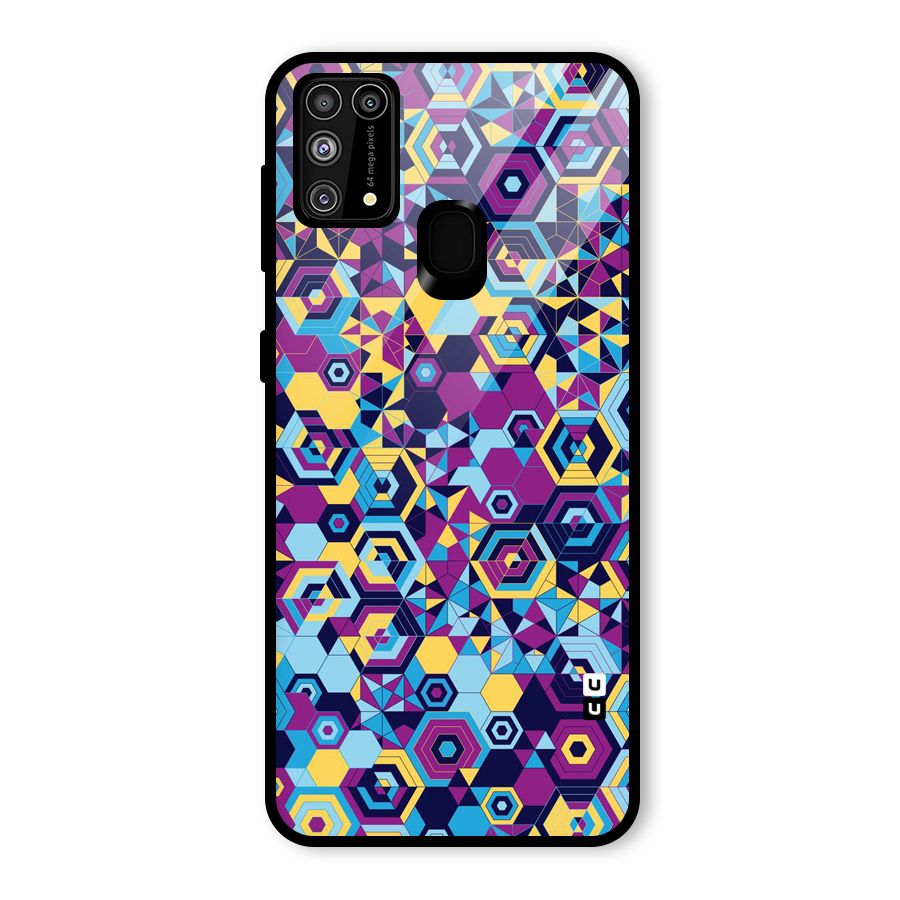 Artistic Abstract Glass Back Case for Galaxy M31