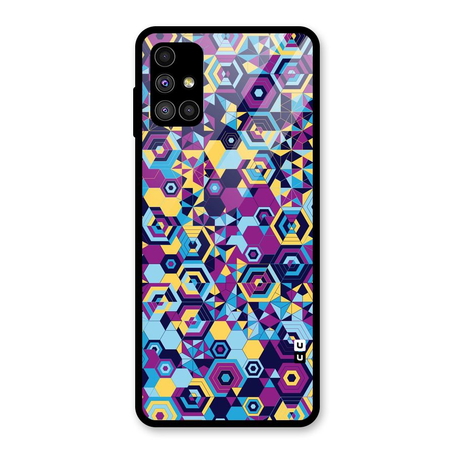 Artistic Abstract Glass Back Case for Galaxy M51