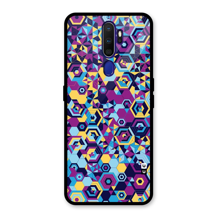 Artistic Abstract Glass Back Case for Oppo A9 (2020)