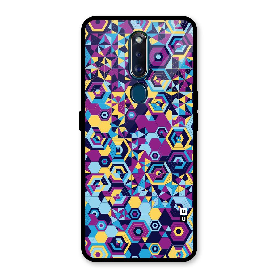 Artistic Abstract Glass Back Case for Oppo F11 Pro