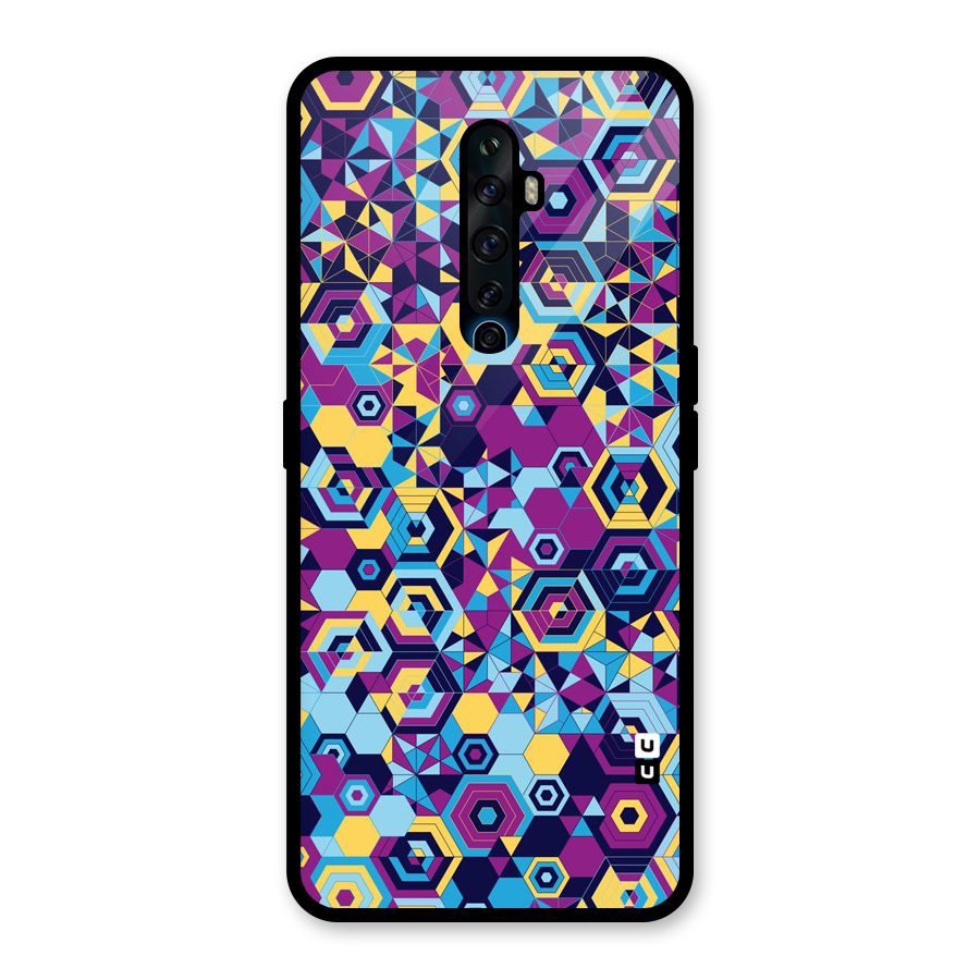 Artistic Abstract Glass Back Case for Oppo Reno2 F