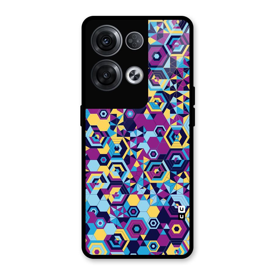 Artistic Abstract Glass Back Case for Oppo Reno8 Pro 5G