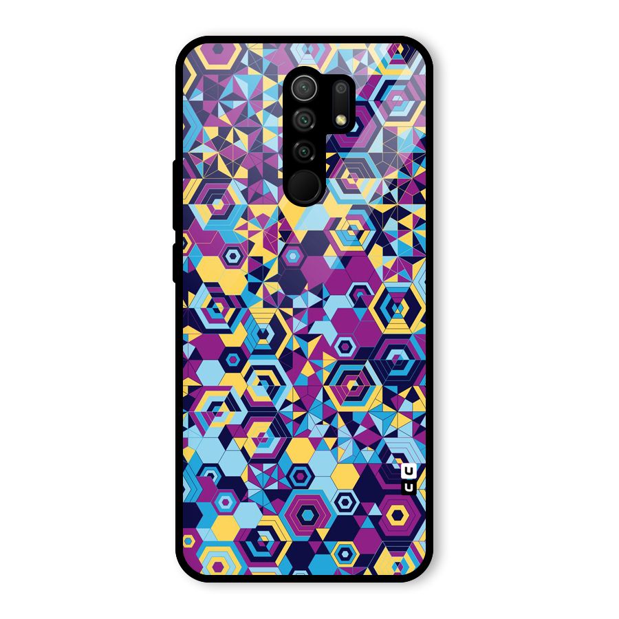 Artistic Abstract Glass Back Case for Poco M2