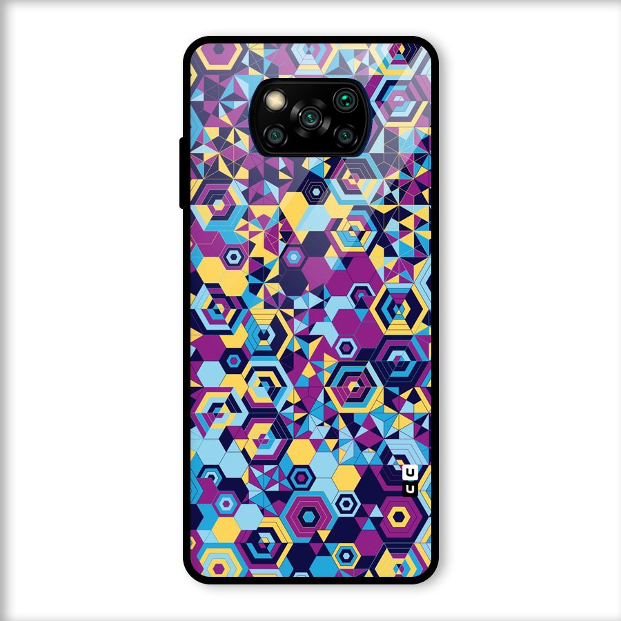 Artistic Abstract Glass Back Case for Poco X3