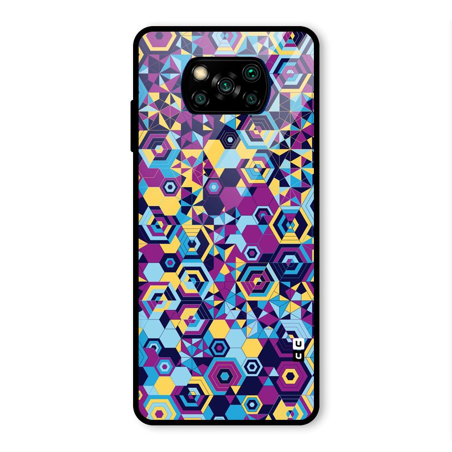 Artistic Abstract Glass Back Case for Poco X3 Pro