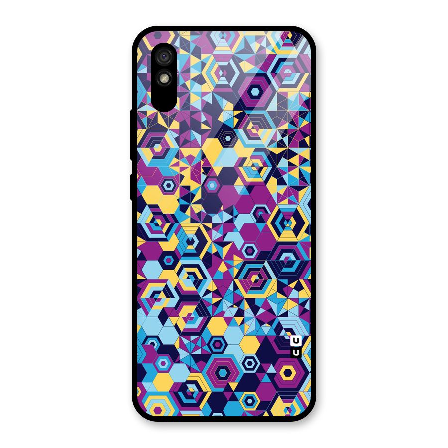 Artistic Abstract Glass Back Case for Redmi 9A
