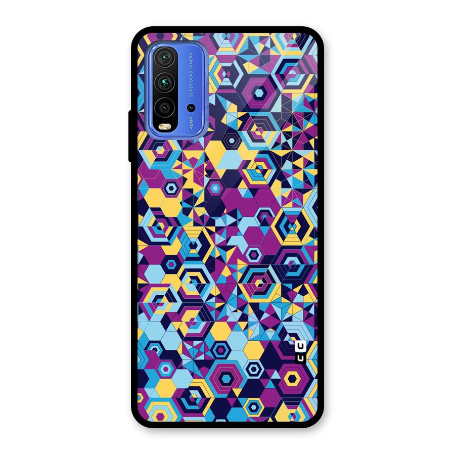 Artistic Abstract Glass Back Case for Redmi 9 Power