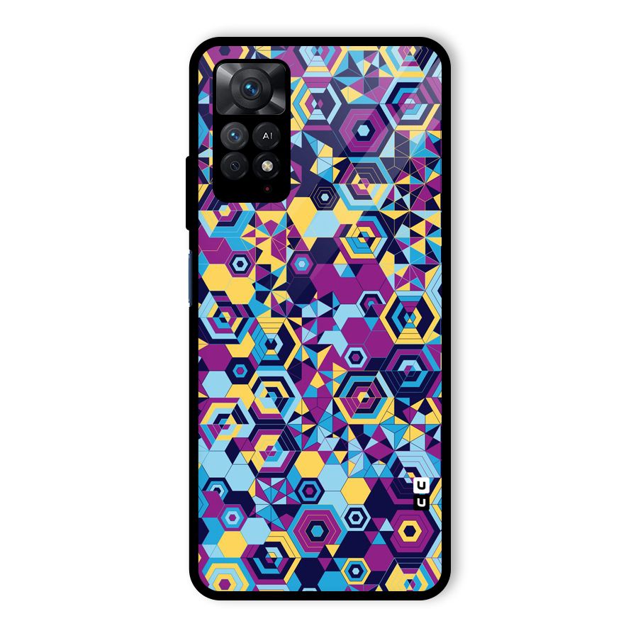 Artistic Abstract Glass Back Case for Redmi Note 11 Pro
