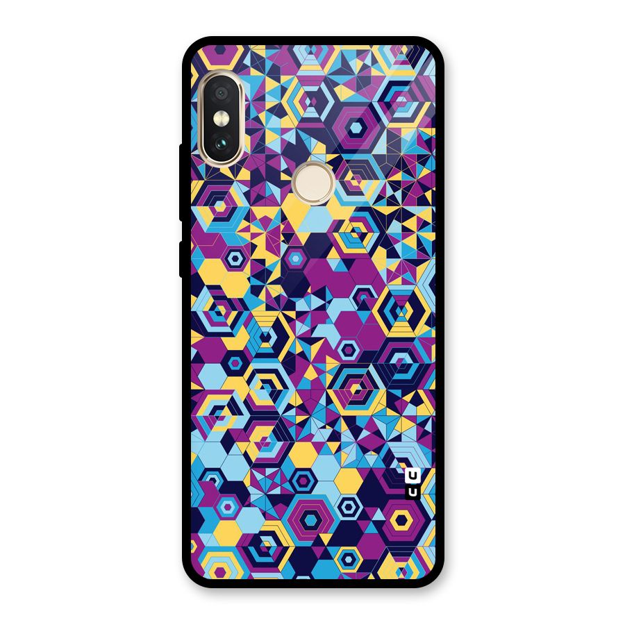 Artistic Abstract Glass Back Case for Redmi Note 5 Pro