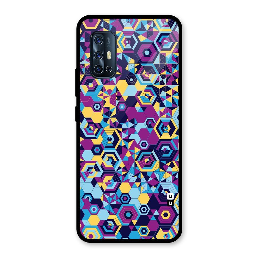 Artistic Abstract Glass Back Case for Vivo V17