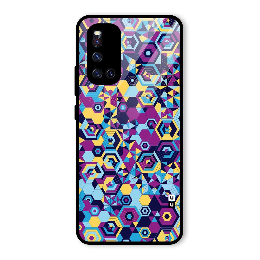 Artistic Abstract Glass Back Case for Vivo V19