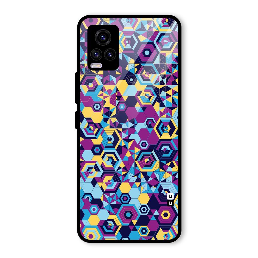 Artistic Abstract Glass Back Case for Vivo V20