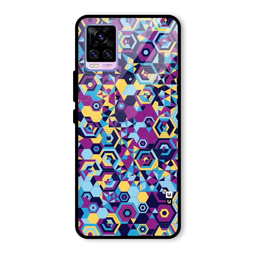 Artistic Abstract Glass Back Case for Vivo V20 Pro