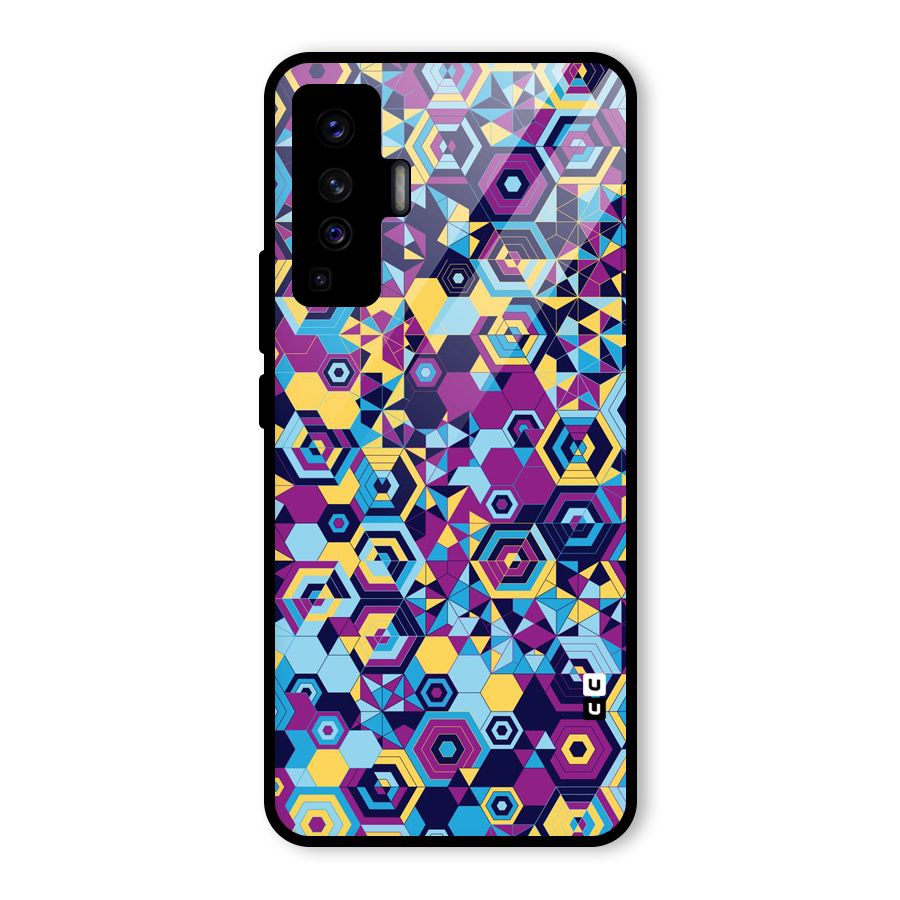 Artistic Abstract Glass Back Case for Vivo X50
