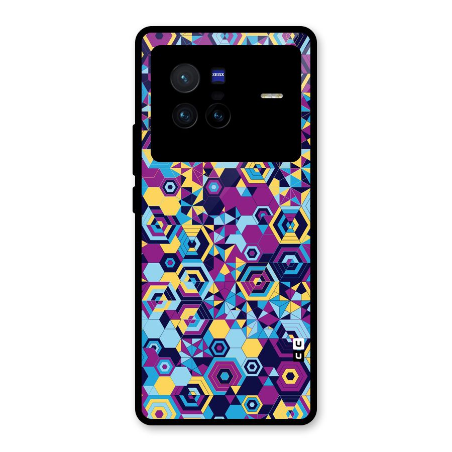 Artistic Abstract Glass Back Case for Vivo X80