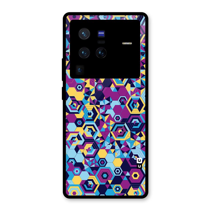 Artistic Abstract Glass Back Case for Vivo X80 Pro