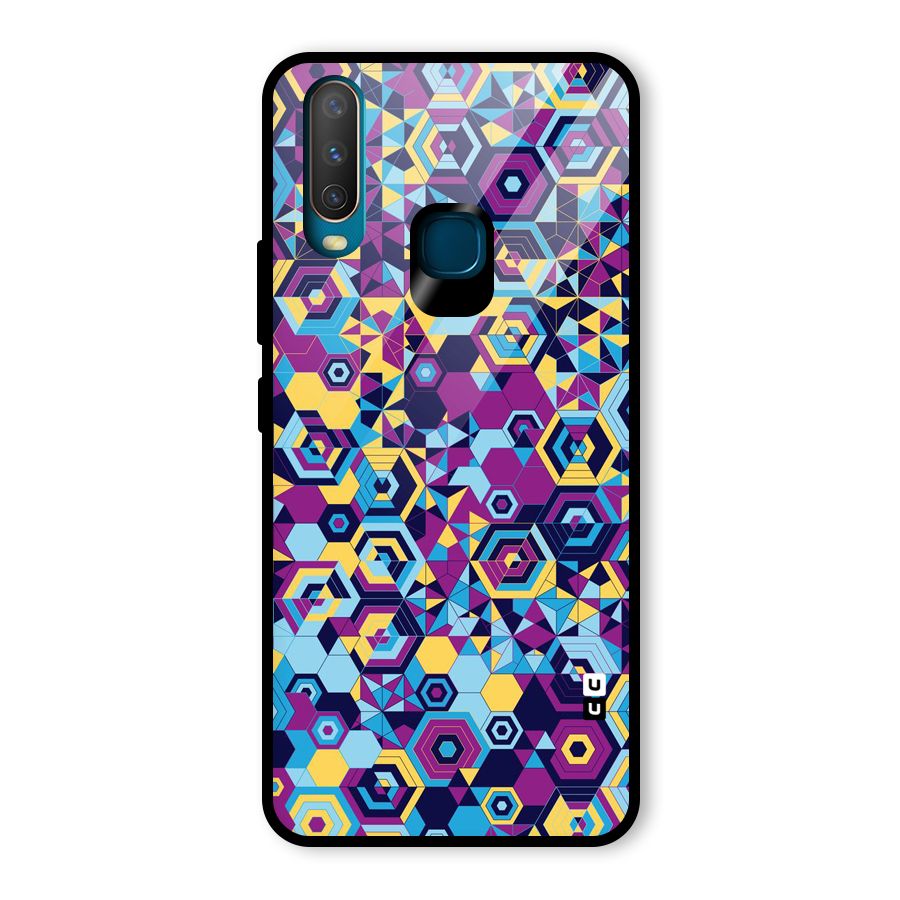 Artistic Abstract Glass Back Case for Vivo Y15