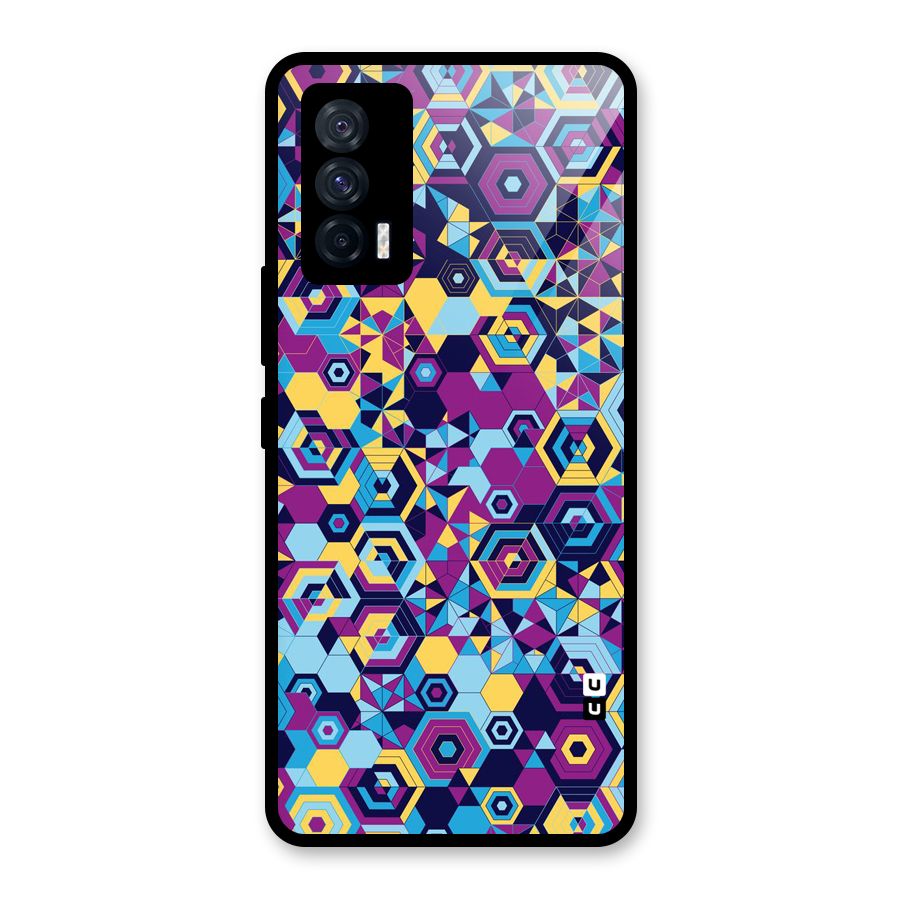 Artistic Abstract Glass Back Case for Vivo iQOO 7 5G