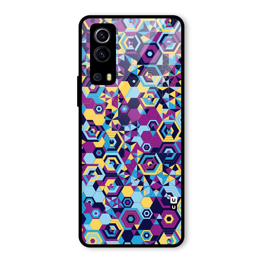 Artistic Abstract Glass Back Case for Vivo iQOO Z3
