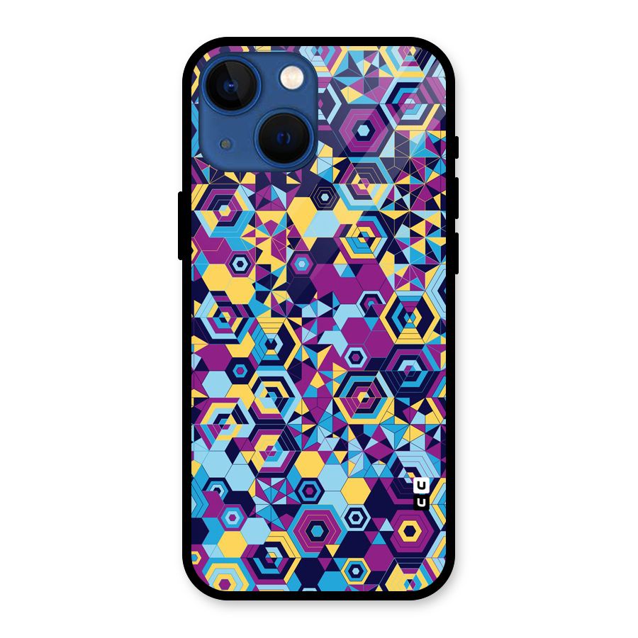 Artistic Abstract Glass Back Case for iPhone 13 Mini