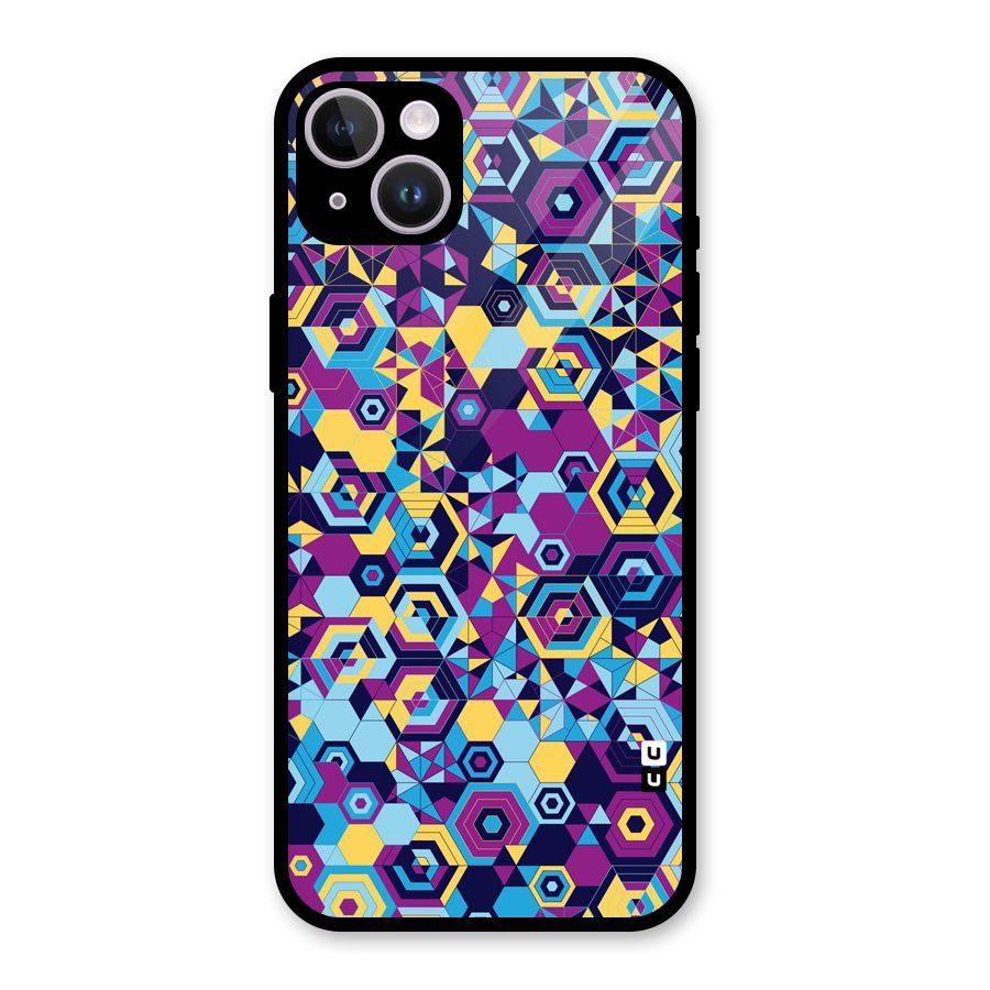 Artistic Abstract Glass Back Case for iPhone 14 Plus